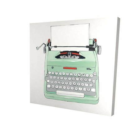 BEGIN HOME DECOR 32 x 32 in. Mint Typewriter-Print on Canvas 2080-3232-MI72-1